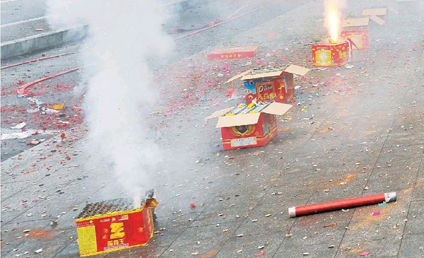 一掛鞭炮帶走多少清新空氣？